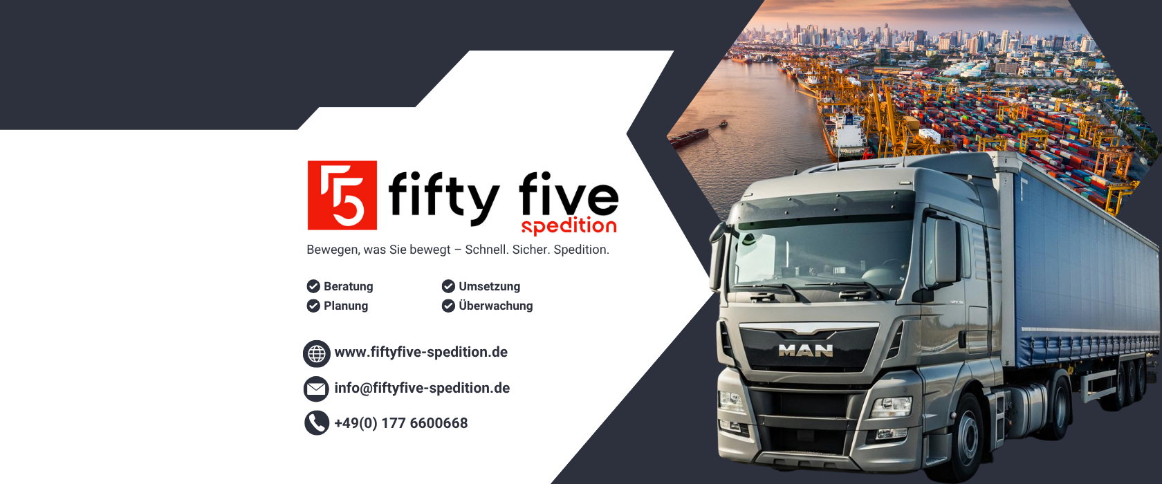 FiftyFive Spedition Header